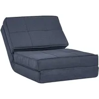 HOMCOM Bodensofa klappbar Schlafsessel Bodenstuhl 5-stuhfig verstellbar Klappsessel Schlafsofa Sofabett Einzelsofa Dunkelblau 61 x 73 x 58 cm