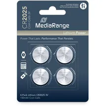 MediaRange CR2025 Knopfzelle 150 mAh 4 St.