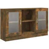 vidaXL Vitrinenschrank Räuchereiche 120x30,5x70 cm Holzwerkstoff