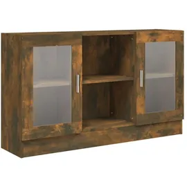 vidaXL Vitrinenschrank Räuchereiche 120x30,5x70 cm Holzwerkstoff