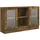 vidaXL Vitrinenschrank Räuchereiche 120x30,5x70 cm Holzwerkstoff