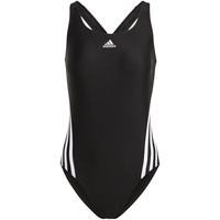 adidas Damen 3 Stripes Badeanzüge, Schwarz, 42