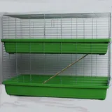 XXL 1,20 m doppel grün Hasenkäfig Meerschweinchenkäfig Kaninchenkäfig Kaninchen- und Meerschweinchenheim - Grün