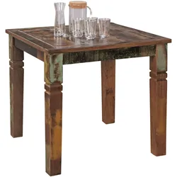 WOHNLING Esstisch KALKUTTA 80 x 80cm Esszimmertisch Shabby Tisch Küchentisch