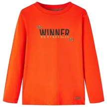 vidaXL Kinder Langarmshirt Winner Langarm T-Shirt Jungen Kindershirt Hellorange 104 - 104