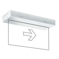 Esylux EN10077029 Notleuchte f. Unterbrechungsfreie Stromversorgung, Rettungswegkennzeichnung, 24 m, LED-Technik, Display, Aufputz-, Einbau- und