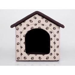 Bjird Tierhaus Hundehütte – Hundehöhle für kleine mittelgroße und große Hunde, Hundeliegen mit herausnehmbarer Dach, Größe S-XXXL, made in EU beige|gelb 52 cm x 53 cm x 46 cm