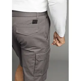 H.I.S. Bermudas H.I.S, Herren, Gr. 42, N-Gr, grau (dunkel grau), Web, Obermaterial: 98% Baumwolle, 2% Elasthan, unifarben, normal knieumspielend, Hosen Bermudas, Topseller