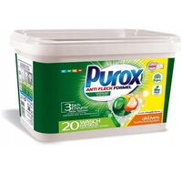 6x Purox Waschmittel Caps Universal 20er Color Kapseln Gel Bunte Wäsche Reiniger