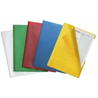Durable 10 DURABLE Sichthüllen DIN A4 farbsortiert genarbt 0,12 mm