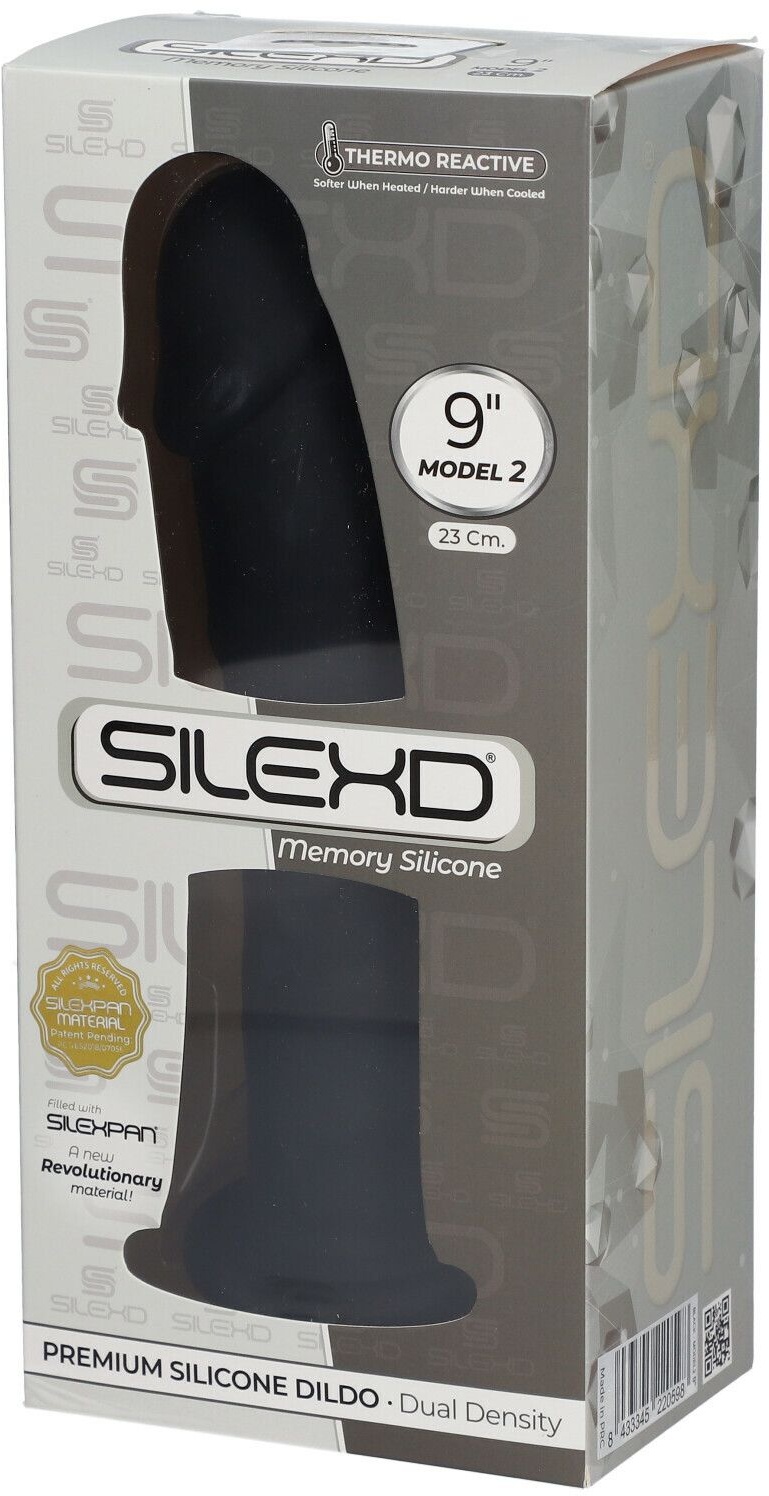 Silexd Premium Silikon Dildo Modell 2 Schwarz 23 cm