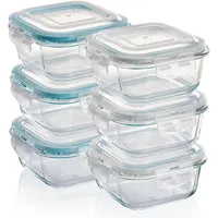 GRIZZLY Frischhaltedosen Set 6-teilig quadratisch 520 ml