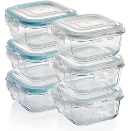 GRIZZLY Frischhaltedosen Set 6-teilig quadratisch 520 ml