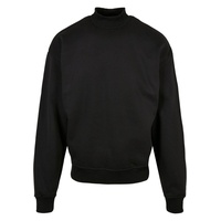 URBAN CLASSICS Mock Neck Crew Sweatshirt Black XL