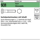 Reyher Sechskantschraube DIN 931 Schaft M16x120 12.9 flZnL 480h zinklamellenb. 25St.