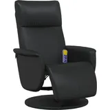 vidaXL Massagesessel mit Fußteil Schwarz Kunstleder