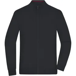 Herren Zip Cardigan - Farbe schwarz - Größe XXL