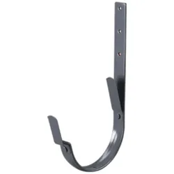 Universal Rinnenhalter | Feder / Feder | Stahl | Ø 125 mm | 7024 - Graphitgrau | Länge = 210 mm