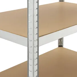 Juskys Lagerregal Basic 2er Set 180x90x40 cm - Silber