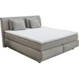 Jockenhöfer Gruppe Boxspringbett »"Carla", mit Bettkasten und Kaltschaum-Topper«, inkl. 4 Zierkissen, erhältlich in den Breiten 160 & 180cm, beige