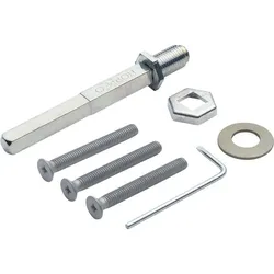 HOPPE Befestigungsset zu Hoppe-Sicherheitsgarnituren ÖNORM - Wechselstift und Schrauben , 42 - 47 mm