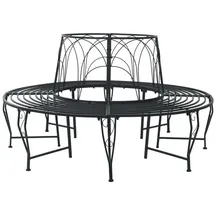 vidaXL Baumbank Ø 160 x 89 cm Schwarz