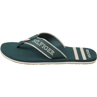 Tommy Hilfiger Herren Flip Flops Sporty Beach Sandal Zehentrenner, Grün (Hunter), 40