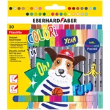 Eberhard Faber 550030 - Filzstifte Colori, 30 Malstifte im Kartonetui, Filzstifte dicke und dünne Spitze