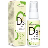 VITAMIN D3 K2 Spray Vegavero® | D3 Cholecalciferol & K2 MK7 | Leckerer Apfelgeschmack | Vegan | Rohstoffe aus Europa | 4-Monats-Vorrat