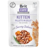 Brit Care Cat Pouch Kitten - Savory Salmon in Jelly 85g