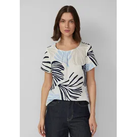 s.Oliver Crêpe-Bluse mit All-over-Print und Schmuckkante Mehrfarbig XS