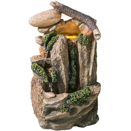 Livarno Home Zimmerbrunnen mit LED Felsen