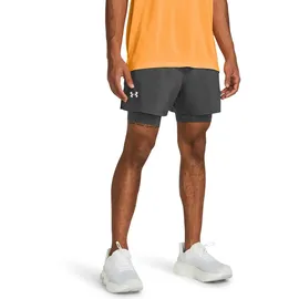 Under Armour Launch 5'' 2in1 Laufshorts Herren 025 castlerock/castlerock/reflective S