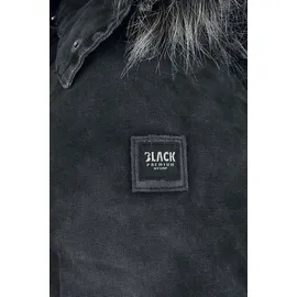 Black Premium by EMP Damen dunkelgraue Winterjacke mit kuschelig warmen Teddyfell XXL - XXL