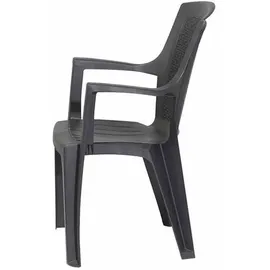 PROGARDEN Eden Stapelsessel 62 x 60 x 89 cm schwarz 2er Set