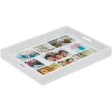 ZEP Photo Tray white 45x35 Holz Fototablett 9 Bilder W006