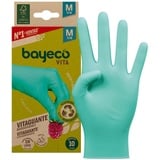 Bayeco Vitaguante Einweg-Nitrilhandschuhe, biologisch abbaubar, Größe M, 10 Stück, 100% nachhaltig, puderfrei und latexfrei, strukturierte Finger für zusätzlichen Halt