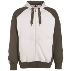 Kapuzen-Sweatshirt "WIESBADEN" Unique - S - weiß/anthrazit