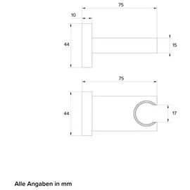CHRIS BERGEN Handbrausehalter, Messing, chrom - silberfarben