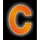 CONACORD Klebebuchstabe C Reflektierend 8 cm Orange