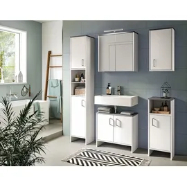 inn.furn Kommode weiß grau 32 cm Badschrank Angeles