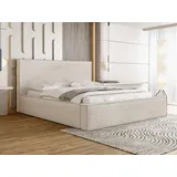 WFL GROUP Polsterbett 200 x 200 cm Beige