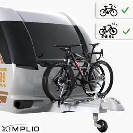 ximplio Fahrradträger Deichsel 2 Fahrräder E-Bike 40kg Silber