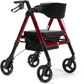 Vermeiren Goliat XXL Rollator mit verstellbarer Sitzhöhe, rot