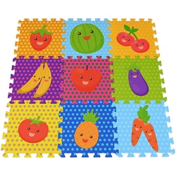 Knorrtoys® Puzzle Früchte, 9 Puzzleteile, Puzzlematte, Bodenpuzzle gelb