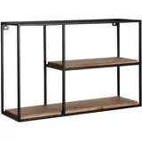 KADIMA DESIGN Wandregal 60 x 40 x 18 cm Schwarz