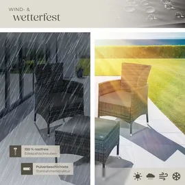 Tectake tectake® Rattanset Luzern für 2 Personen