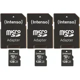 Intenso MicroSD-Card Performance Line, 3424491, 128 GB 3er Pack
