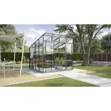 Alu anthrazit ESG 3 mm/Dach HKP 6 mm 7,6 m2