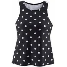 LASCANA Bade-Shirt Damen Schwarz/Weiß 48/50